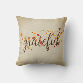 Coussin Gratuit Feuilles d'automne sur Burlap