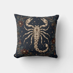 Coussin Gravure botanique de minuit du Scorpion
