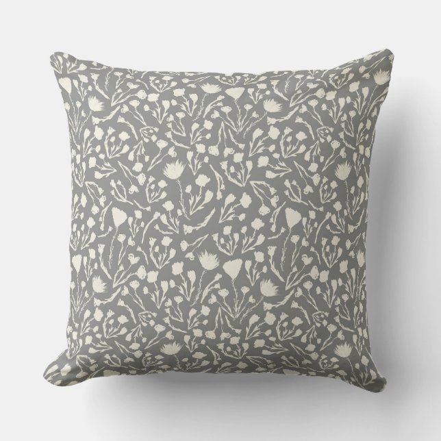 Coussin Gray Cottage Design botanique (Recto)
