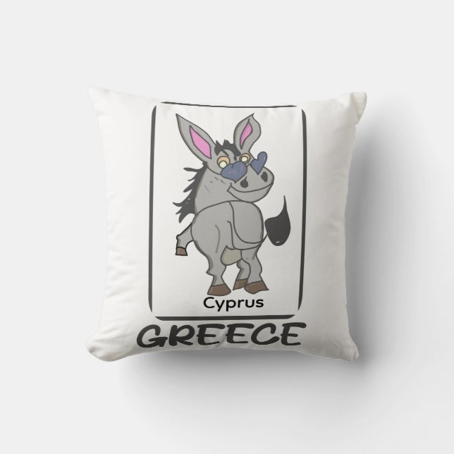Coussin Grèce Âne  (Recto)