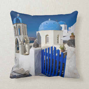 Coussin Grèce et île grecque de Santorin ville d'Oia 3