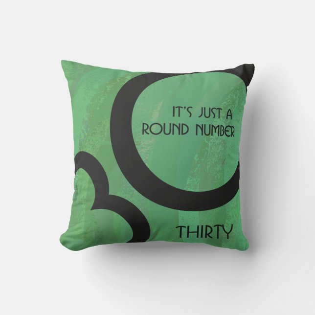 Coussin Green 30 Décennie Anniversaire (Recto)