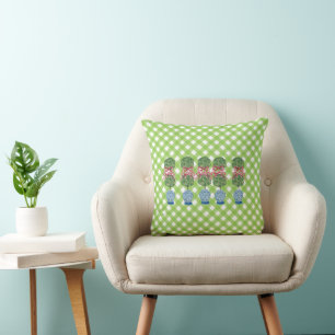 Coussin Green Chinoiserie Ginger Jars Jar Topiary