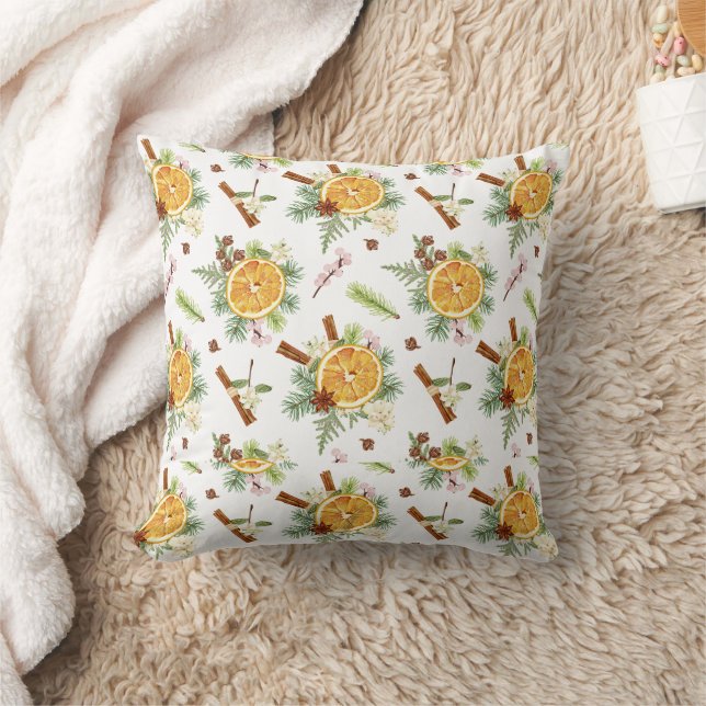 Coussin Green Orange Joyful Christmas Holiday Cadeau (Couverture)