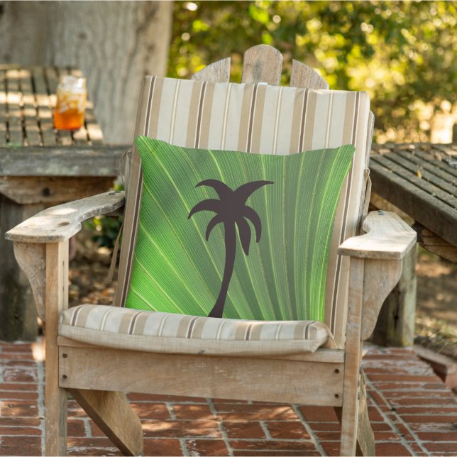 Coussin Green Palm Frond (Chaise)