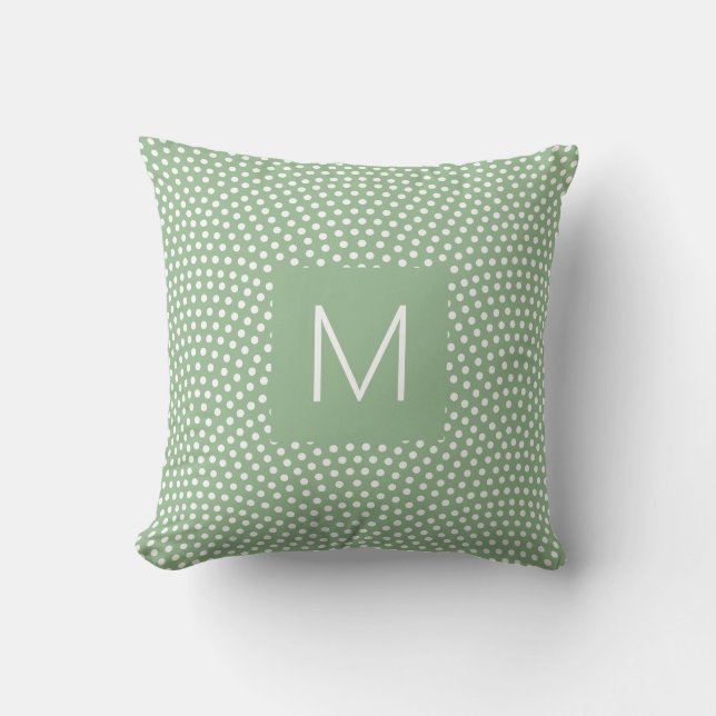 Coussin Green Same Komon (peau de requin) Monogrammé (Recto)