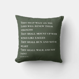 Coussin Green Scripture Verse Isaiah 40