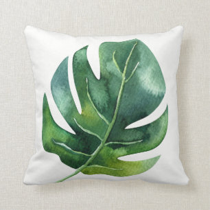 Coussin Green Tropical Palm Leaf Botanique Island Chic
