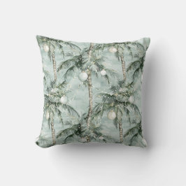 Coussin Green Tropical Palm Trees Christmas