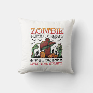 Coussin Greffe de foie d'organes humains de zombie Hallowe