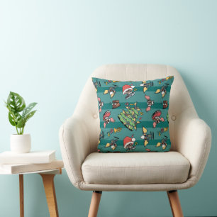 Coussin Gremlins Motif de Noël comique
