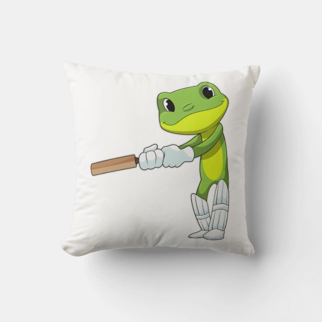 Coussin Grenouille au cricket avec chauve-souris de cricke (Recto)