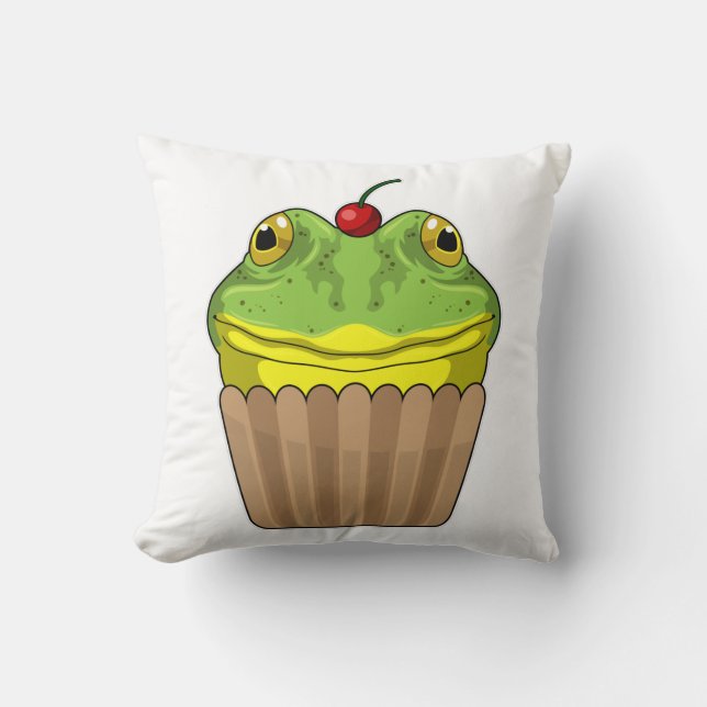 Coussin Grenouille avec muffin (Recto)
