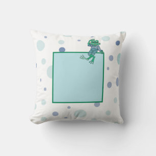 Coussin Grenouille en Jeans, Anniversaire, Pois
