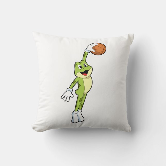 Coussin Grenouille en tant que joueur de basket-ball avec  (Recto)
