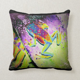 Coussin Grenouille hippie