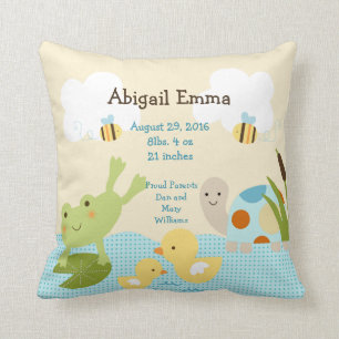 Coussin Grenouille personnalisée dans un étang/Coussin d