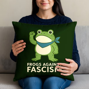 Coussin Grenouilles Contre le Fascisme Manifestation de Gr
