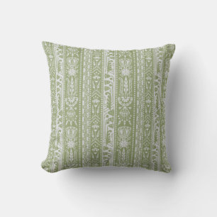 Coussin Grèves de renouveau égyptienne, vert roseau