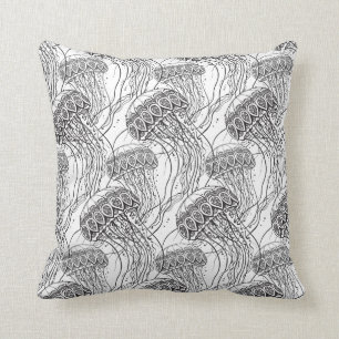 Coussin Griffonnage de méduses