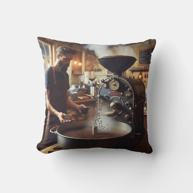 Coussin Grille café (Recto)