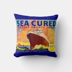 Coussin Grille de citrons de marque Sea-Cured en carton ét