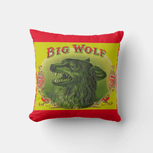 Coussin Grille étiquette à cigares Big Wolf