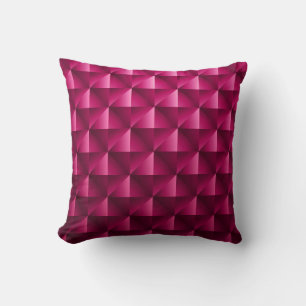 Coussin Grille géométrique rose foncé Fibre de carbone arr