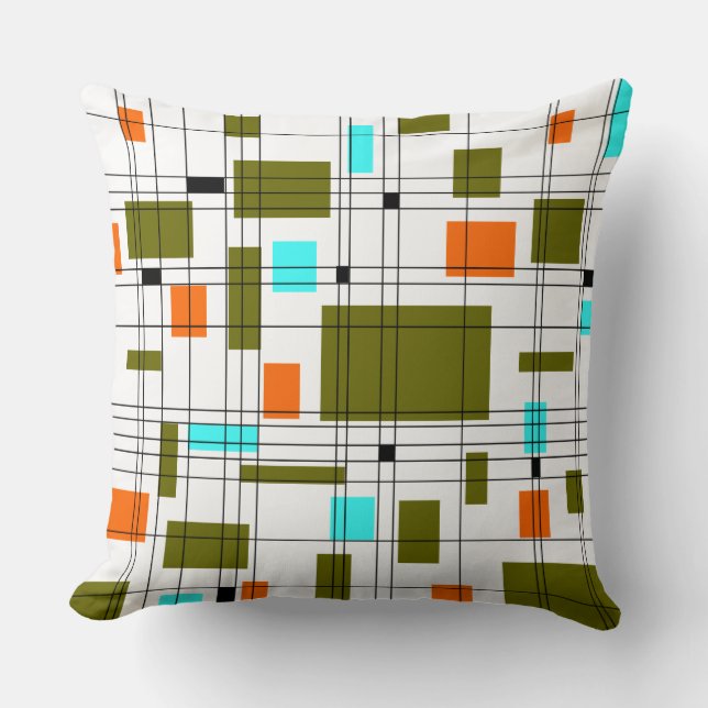 Coussin Grille milieu du siècle (Recto)