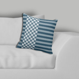 Coussin Grilles géométriques modernes & Chèque Jaune