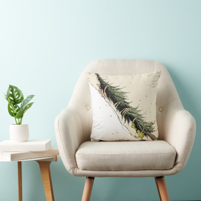 Coussin Grinch & Max Return the Christmas Tree (Chaise)