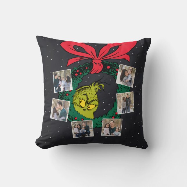 Coussin Grinch | Personalized Ornament Throw Pillow (Recto)