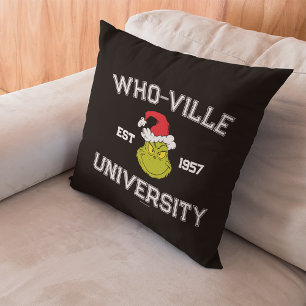 Coussin Grinch Université de Who-ville Établie en 1957