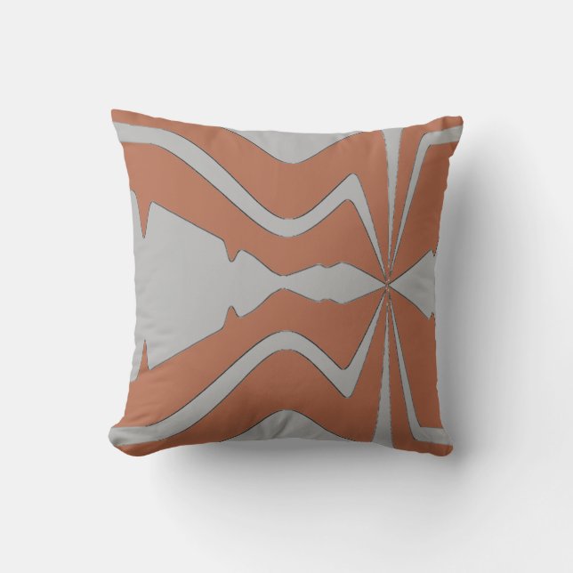 Coussin Gris clair Gras Gras Large Sound Wave Design sur l (Recto)