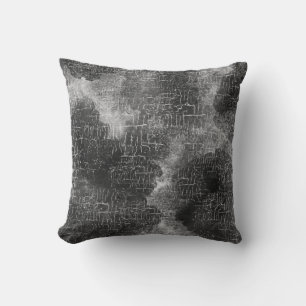 Coussin Gris de charbon Abstrait rustique