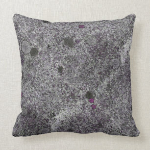 Coussin Gris de granit avec le détail rose