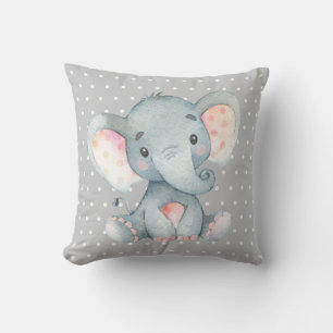 Coussin Gris d'éléphant de bébé