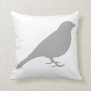 Coussin gris d'oiseau
