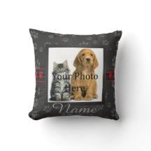 Gris Empreintes de pattes personnalisés Cat ou Dog