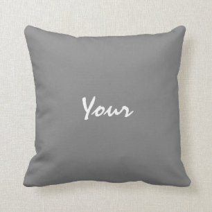 Coussin Gris et blanc personnalisés des textes