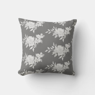 Coussin Gris floral moderne