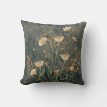 Gris foncé chaud Pêche Sauge Vintage Fleur sauvage