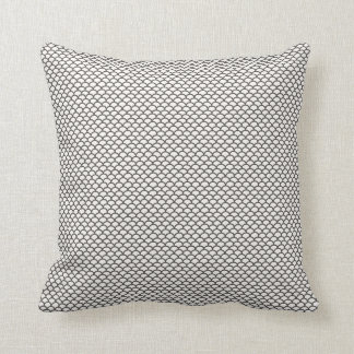 Coussin gris-foncé de motif d'échelle de poissons