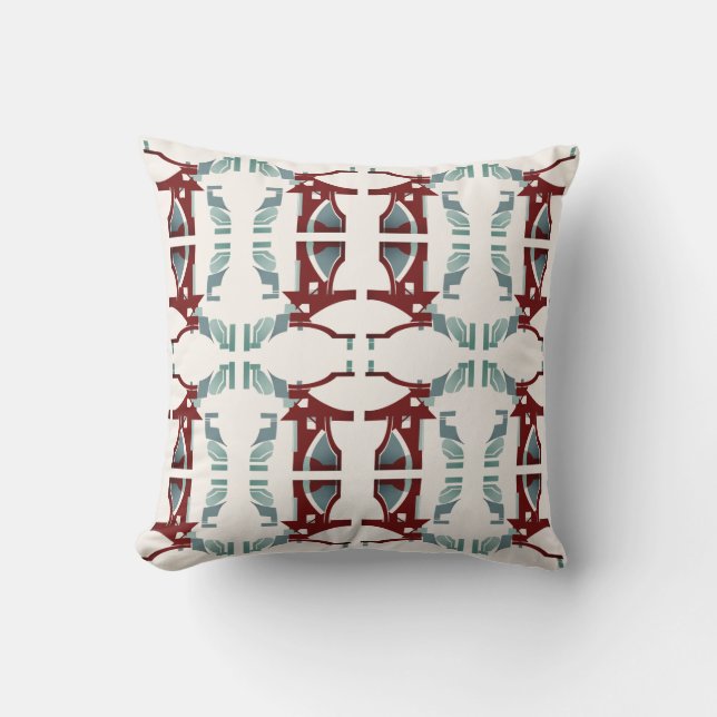Coussin Gris gris foncé de la mer rouge foncé Grand carrel (Recto)