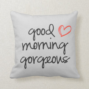 Coussin Gris magnifique de carreau bonjour doucement