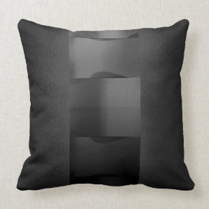 Coussin Gris noir à trois dimensions pourpre de prune de