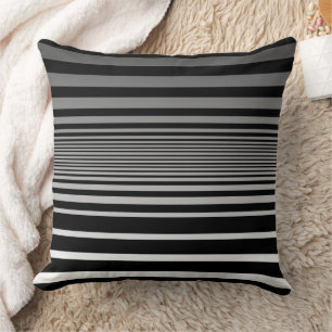 Coussin Gris Noir Simple Gris Gris Blancs