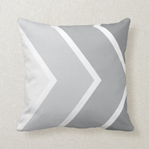 Coussin Gris Ombré Chevron Stripes Motif