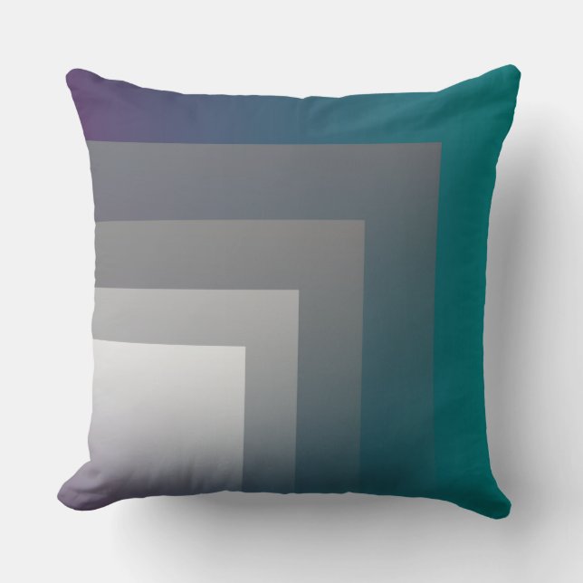 Coussin gris pourpre turquoise (Recto)