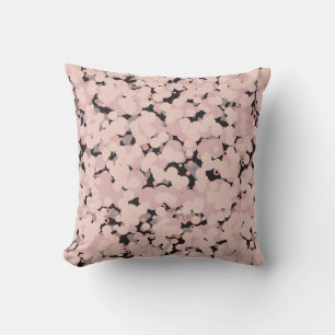 Coussin gris rose charbon abstrait